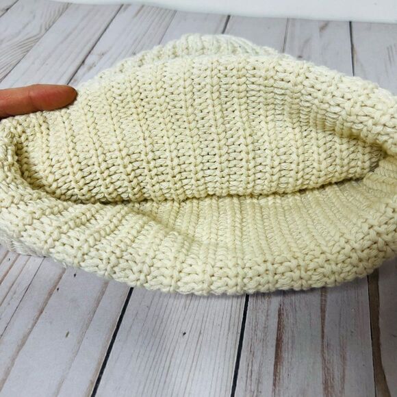 Love Your Melon Cream Ivory Cotton Knit Winter Hat - Picture 3 of 5